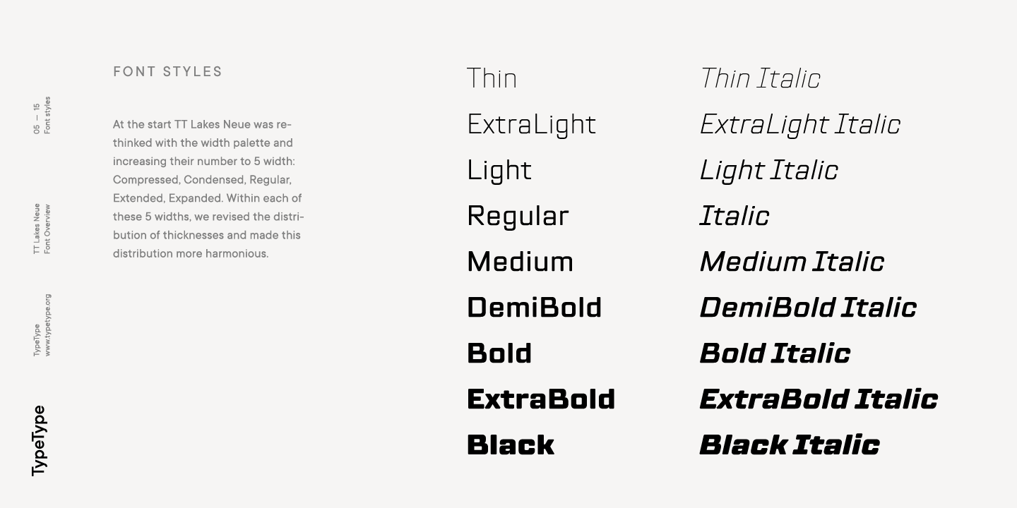 Przykład czcionki TT Lakes Neue Condensed Extra Light Italic